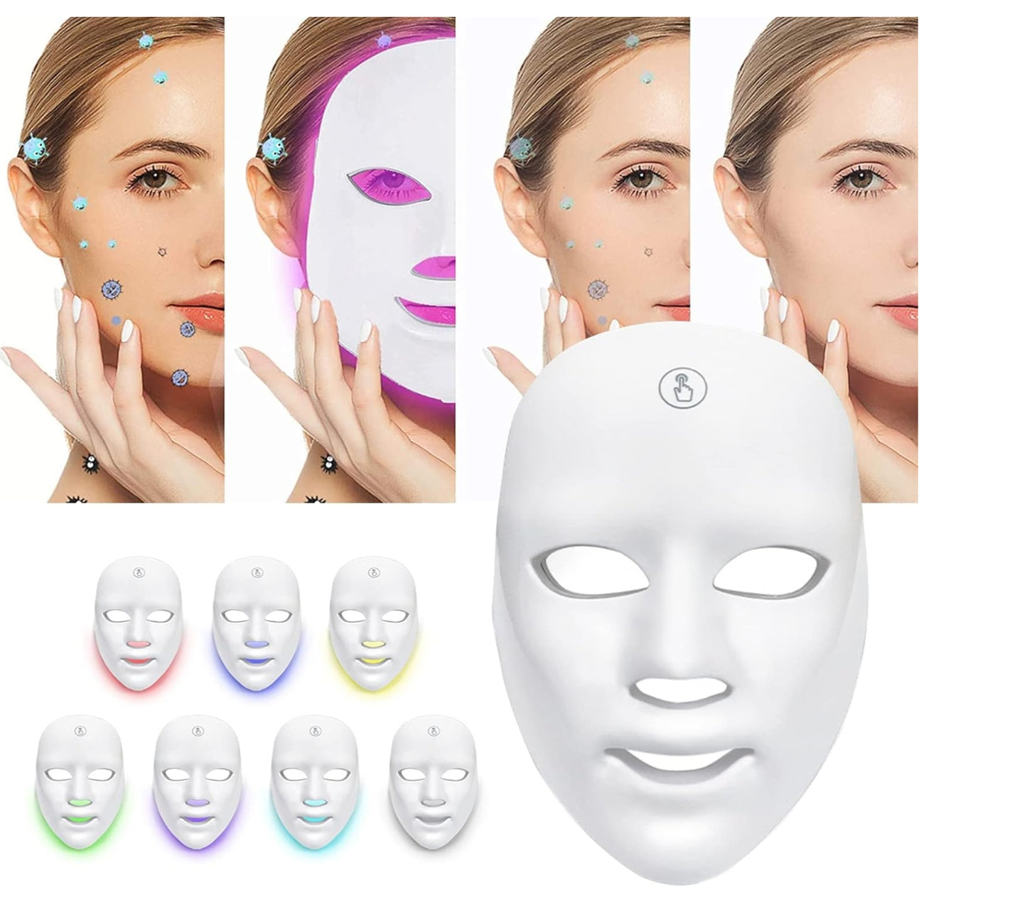 masque led visage